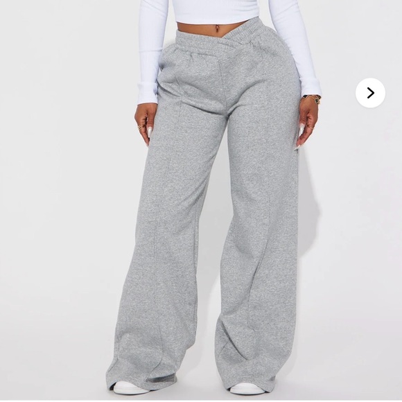 Fashion Nova Pants - Gray Wide-Leg Sweatpants XL NEW